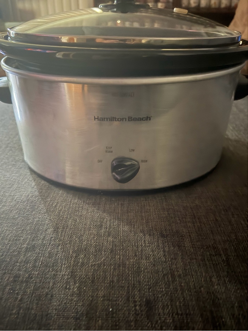 Hamilton Beach Stainless Steel Slow Cooker in Silver and Black